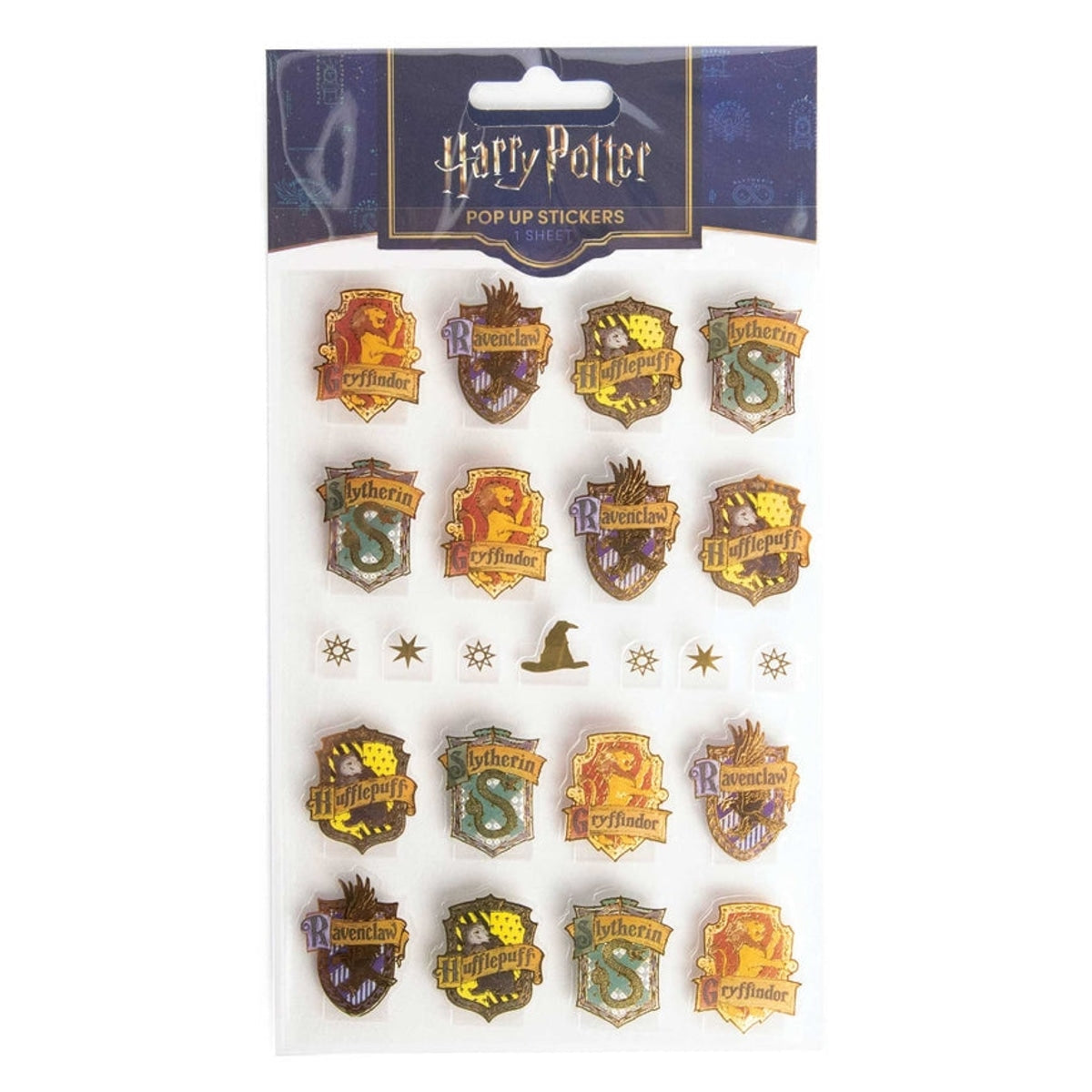 Harry Potter House Shields Pop Up Scrapbook Sticker Sheet