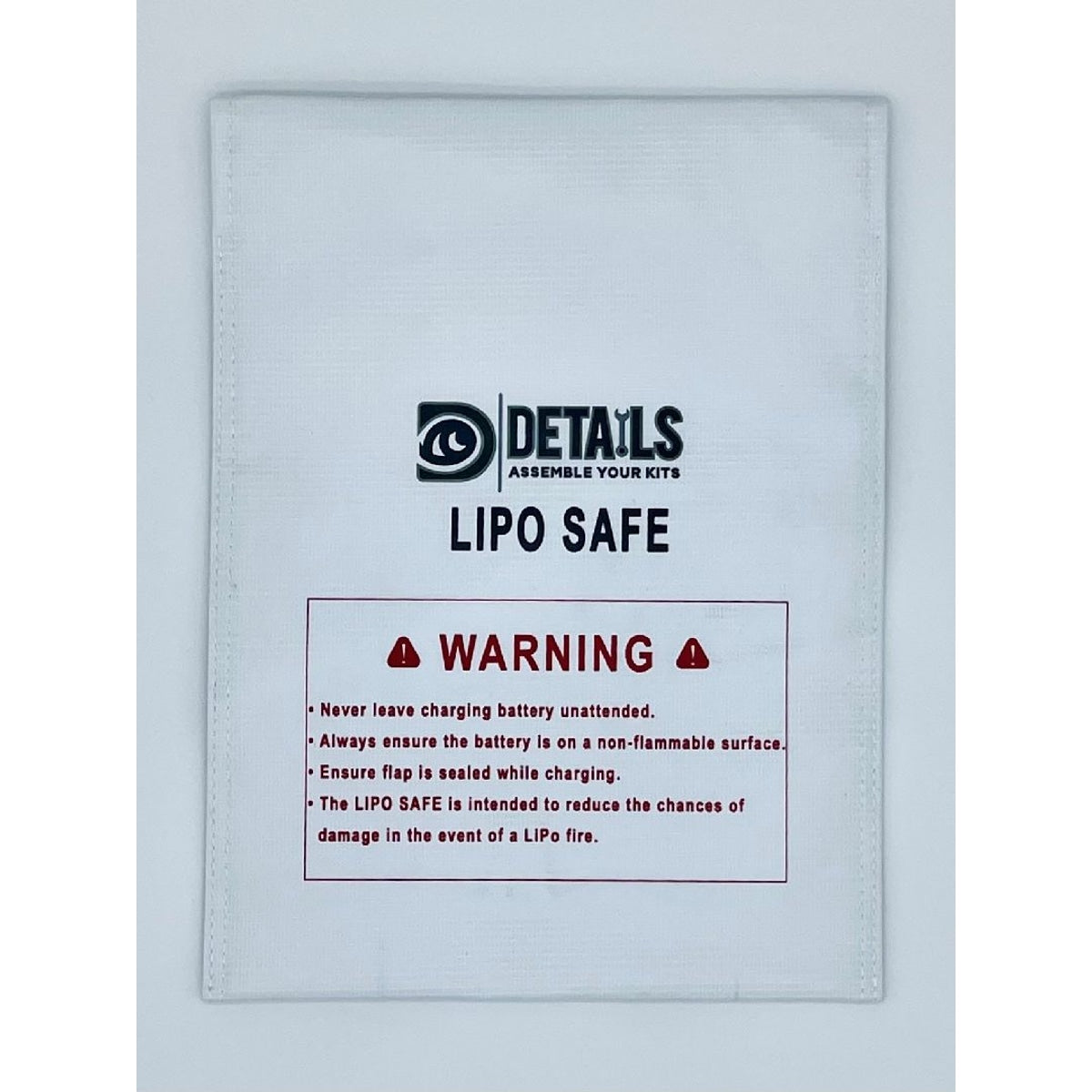 Hobby Details LiPo Battery Safe Bag (White)