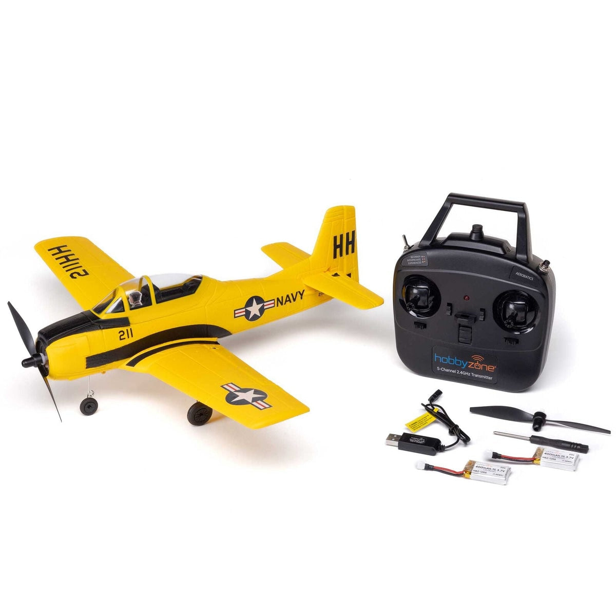 HobbyZone T-28 Trojan 450mm RTF RC Airplane with SAFE