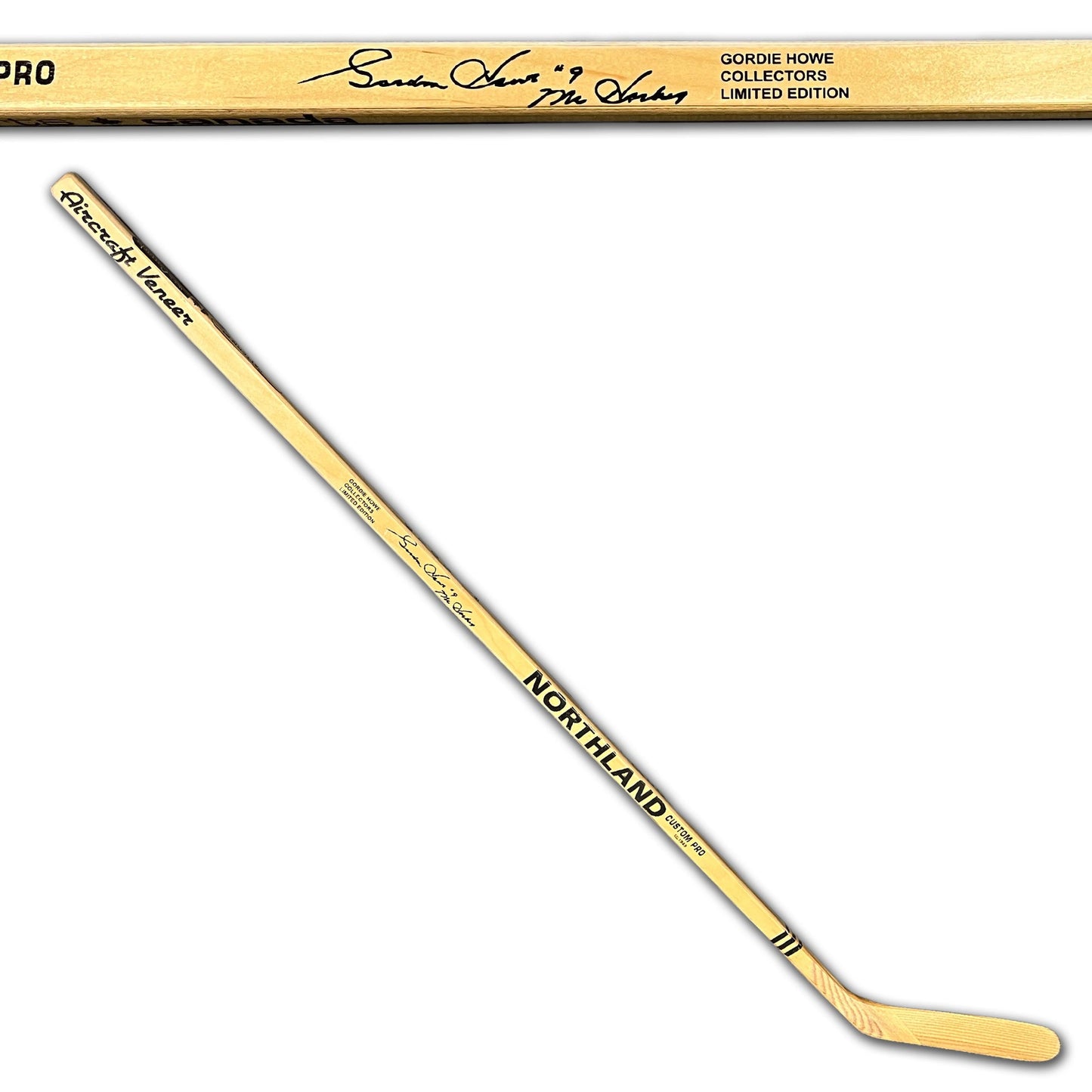 GORDIE HOWE NORTHLAND CUSTOM PRO FULL SIZE COLLECTIBLE HOCKEY STICK – MR. HOCKEY TRIBUTE STICK WITH FACSIMILE SIGNATURE – NHL MEMORABILIA DISPLAY