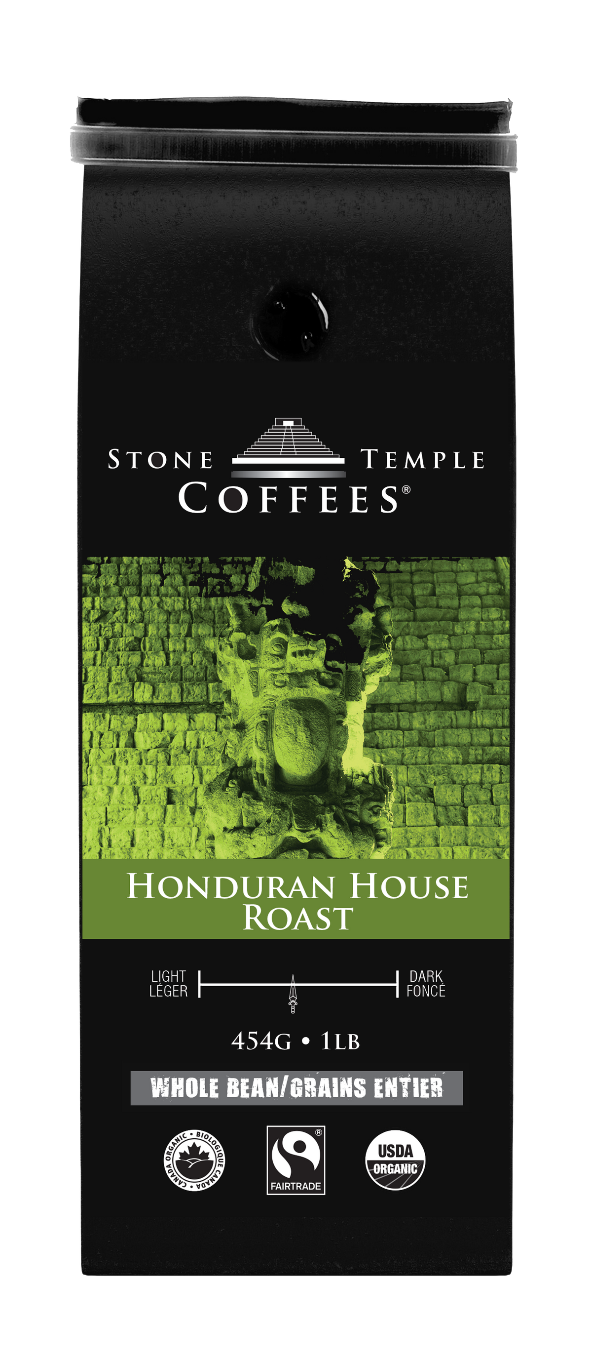 Honduran House Roast - Whole Bean, Medium Roast, Certified Organic OCIA/ Fairtrade Coffee 1lb/454g