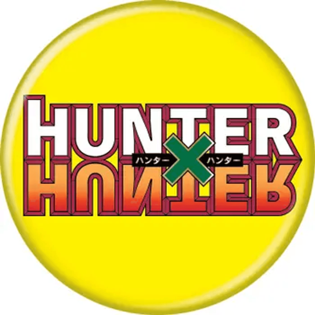 Hunter x Hunter Logo on Yellow Button