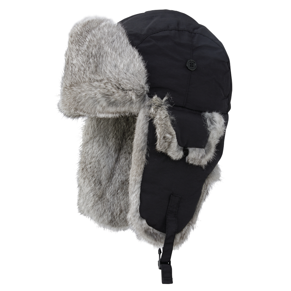 Tough Duck Aviator Hat With Rabbit Fur (i160)