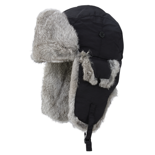 Tough Duck Aviator Hat With Rabbit Fur (i160)