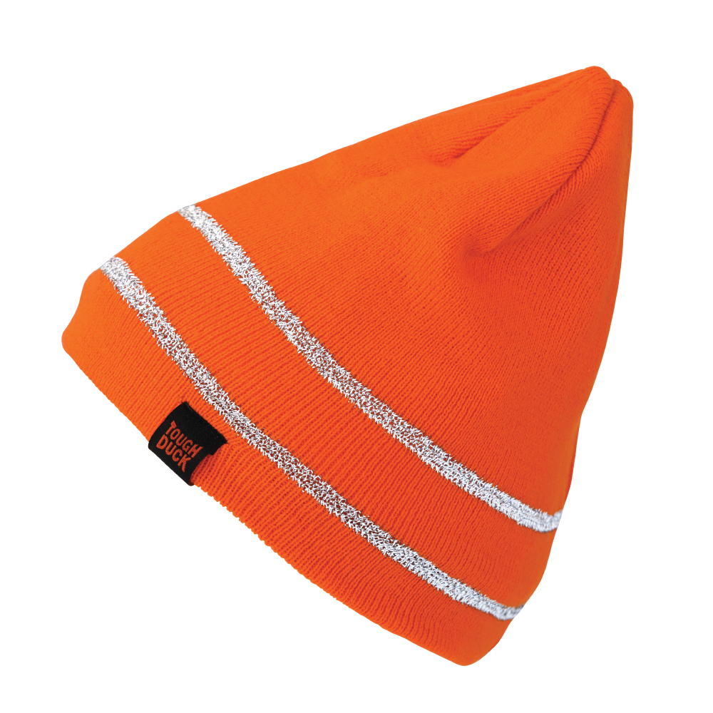 Tough Duck Acrylic Knit Cap With Reflective Stripe (i458)