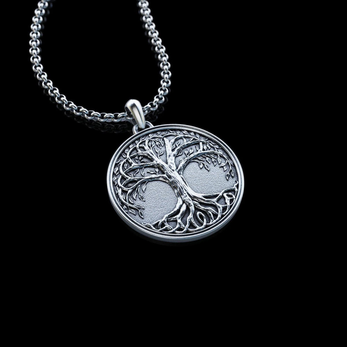 Tree of Life Yggdrasil Sterling Silver Pendant Necklace