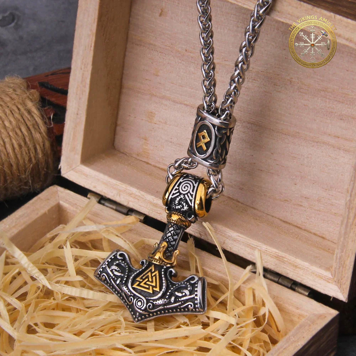 Viking Mjolnir Thor's Hammer Stainless Steel Pendant Necklace