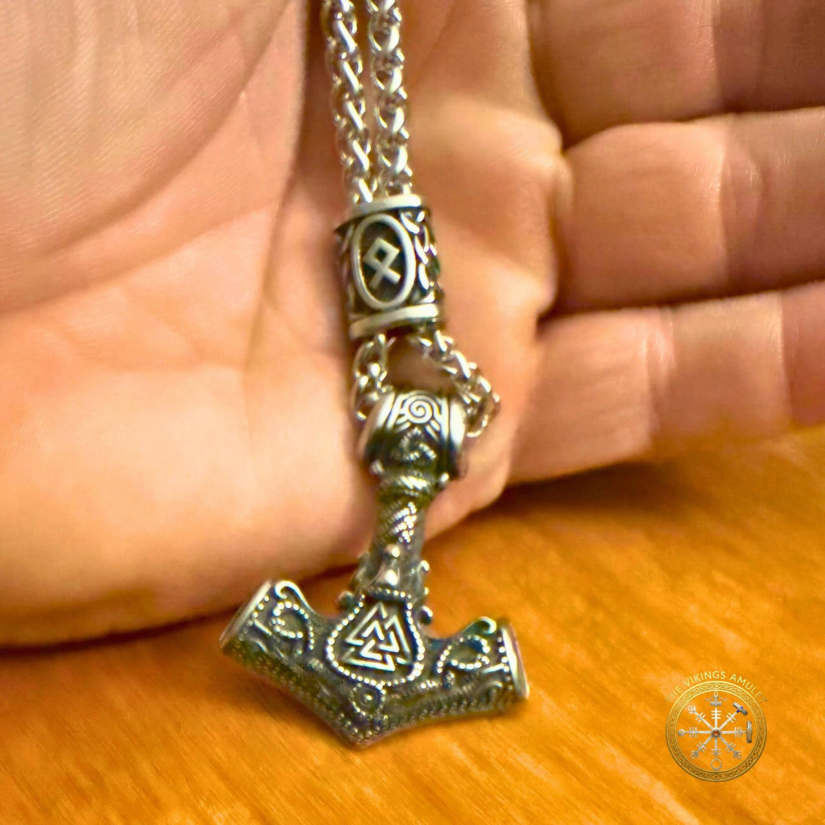 Viking Mjolnir Thor's Hammer Stainless Steel Pendant Necklace