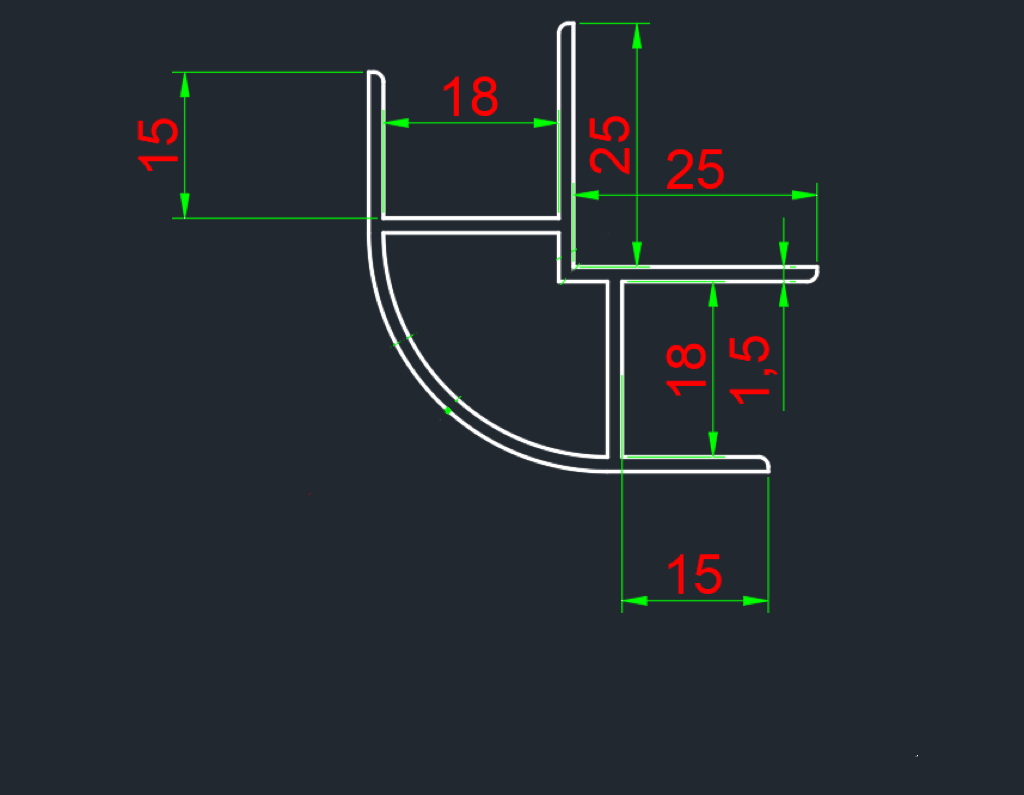 Aluminum Corner Extrusions For Camper Van Cabinets