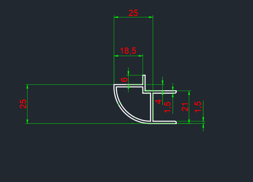 Aluminum Corner Extrusions For Camper Van Cabinets