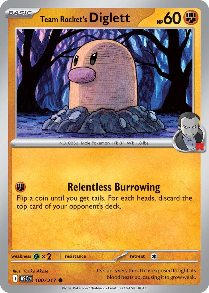 Team Rocket’s Diglett 100/217