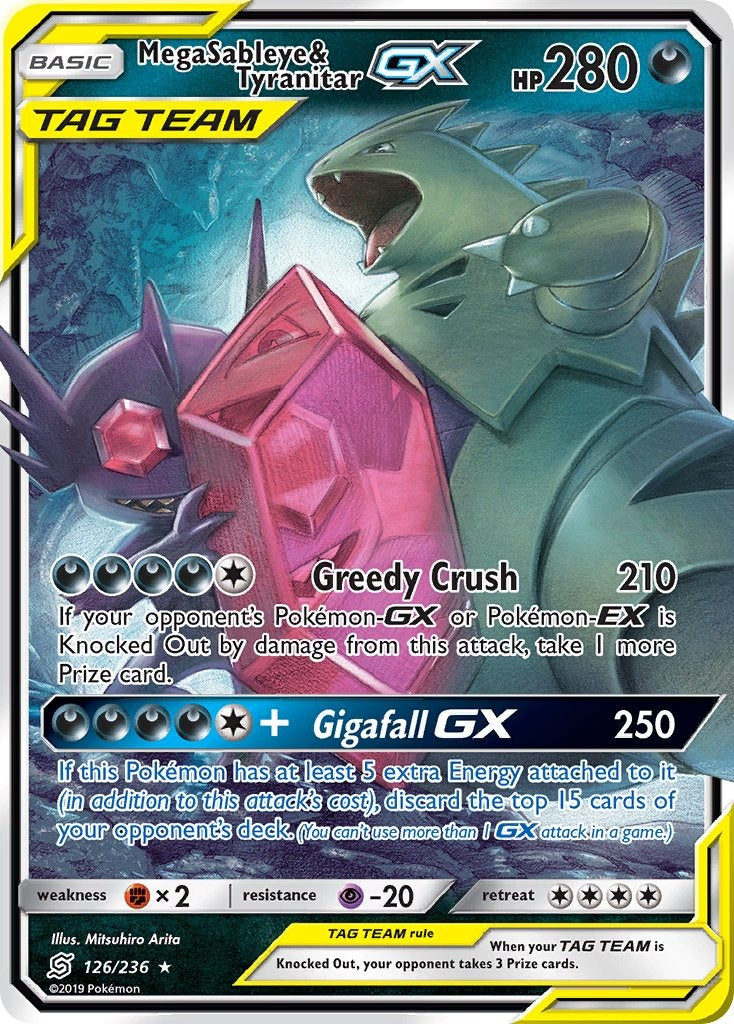 Mega Sableye & Tyranitar GX 126/236