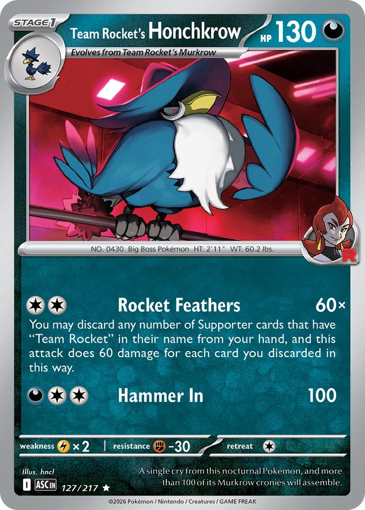 Team Rocket’s Honchkrow 127/217