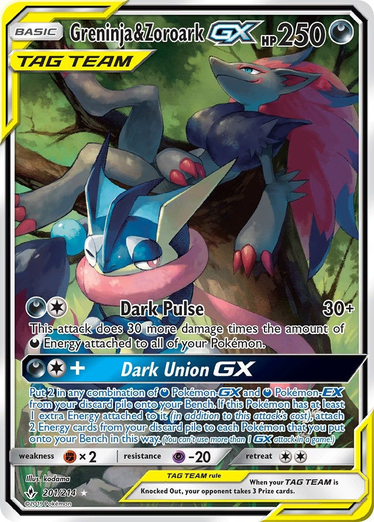 Greninja & Zoroark GX 201/214