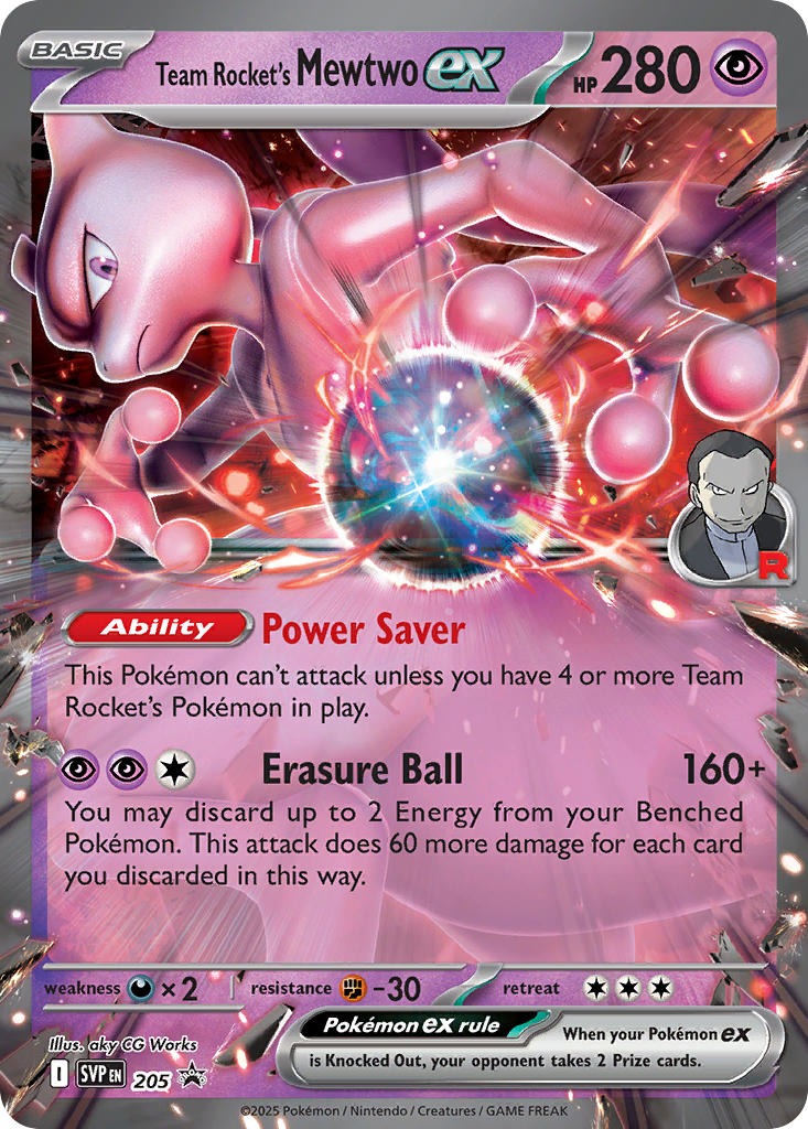 Team Rocket’s Mewtwo ex 205