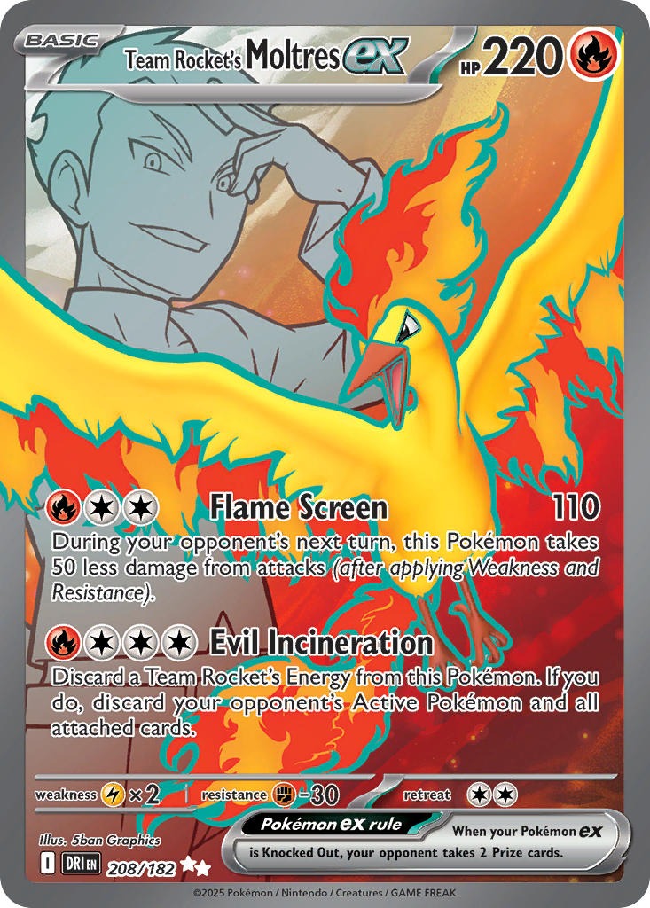 Team Rocket’s Moltres ex 208/182