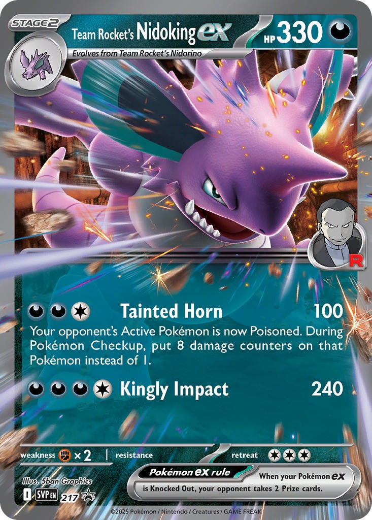 Team Rocket's Nidoking ex 217