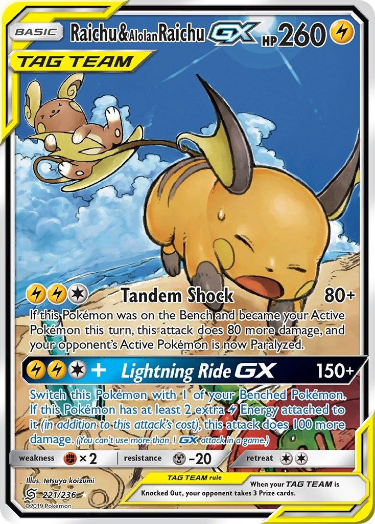 Raichu & Alolan Raichu GX 221/236