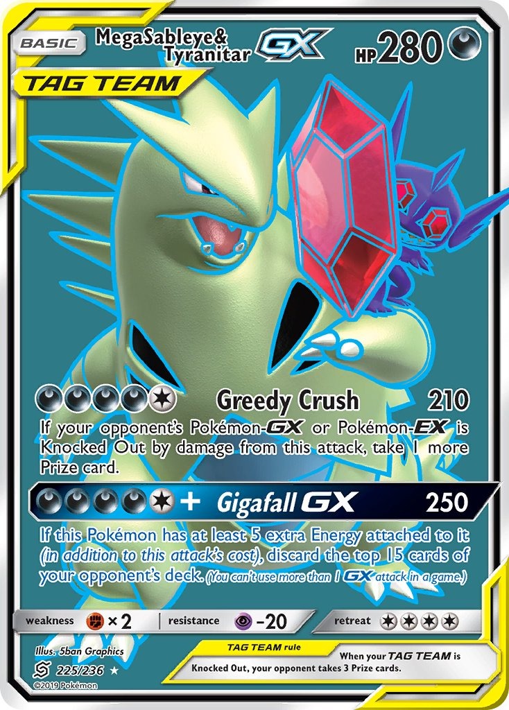 Mega Sableye & Tyranitar GX 225/236