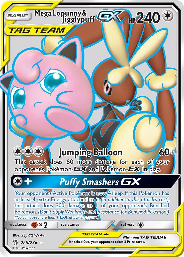 Mega Lopunny & Jigglypuff GX 225/236