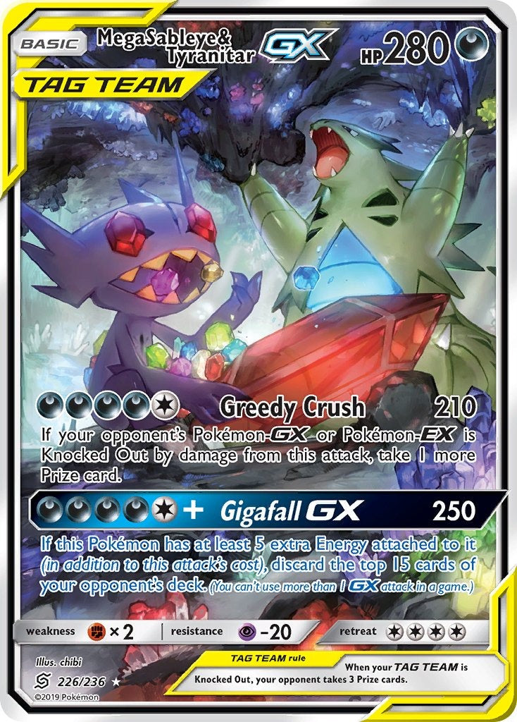 Mega Sableye & Tyranitar GX 226/236