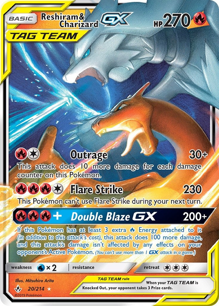 Reshiram & Charizard GX 020/214