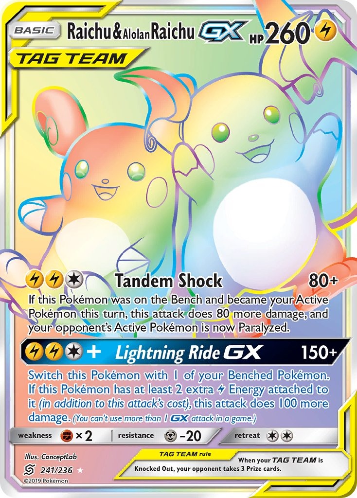 Raichu & Alolan Raichu GX 241/236