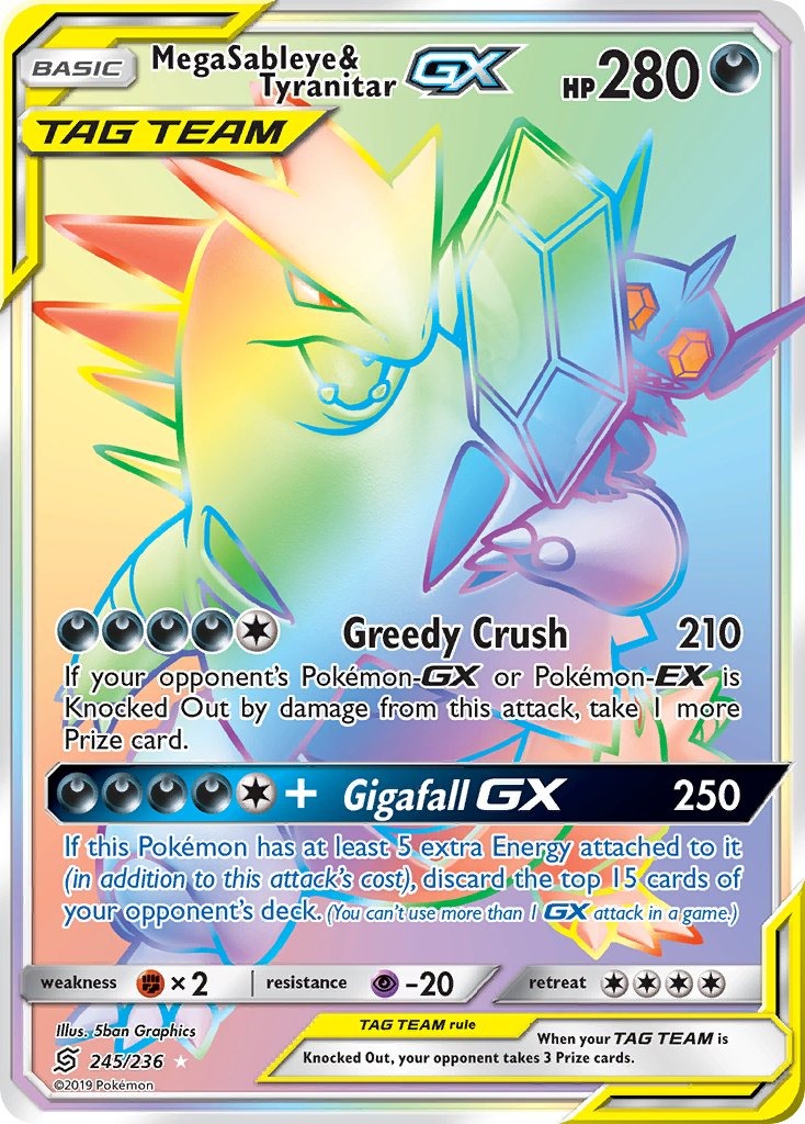 Mega Sableye & Tyranitar GX 245/236