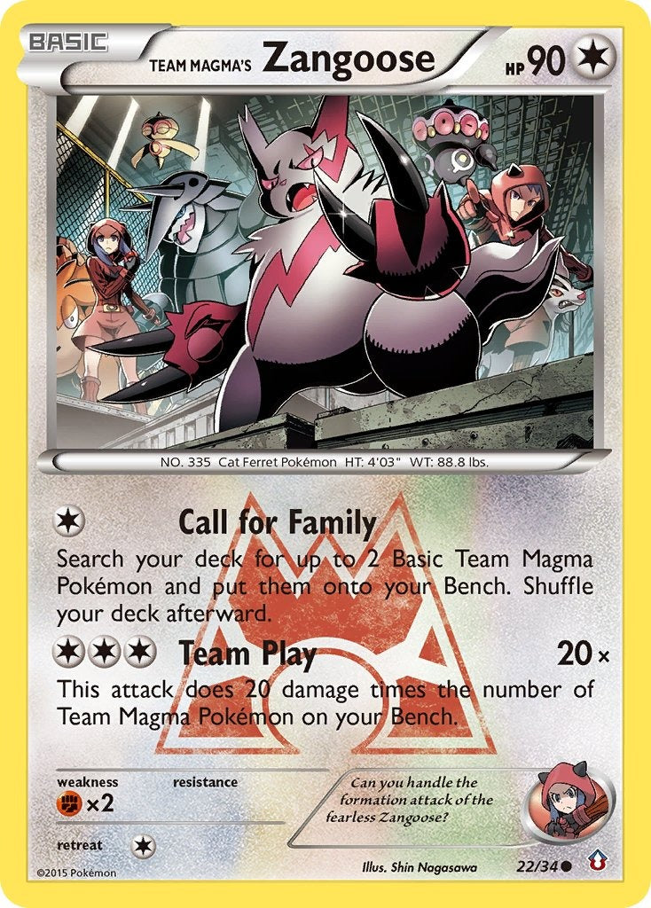 Team Magma's Zangoose 22/34