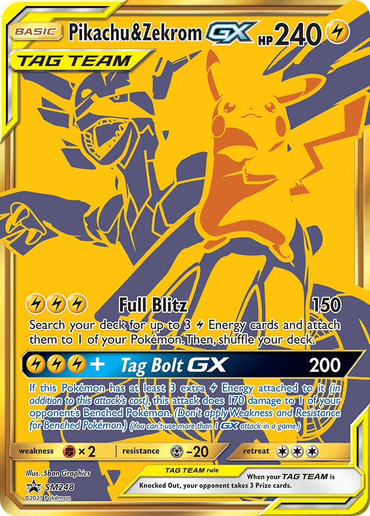 Pikachu & ZekromTag Team GX SM248