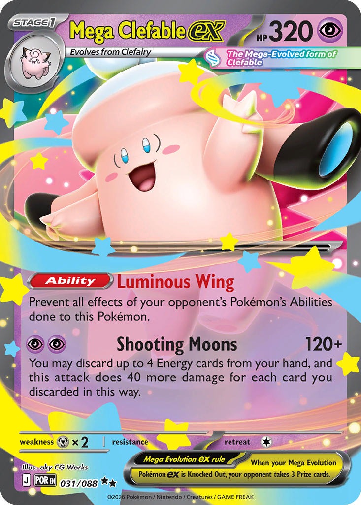 Mega Clefable ex 031/088