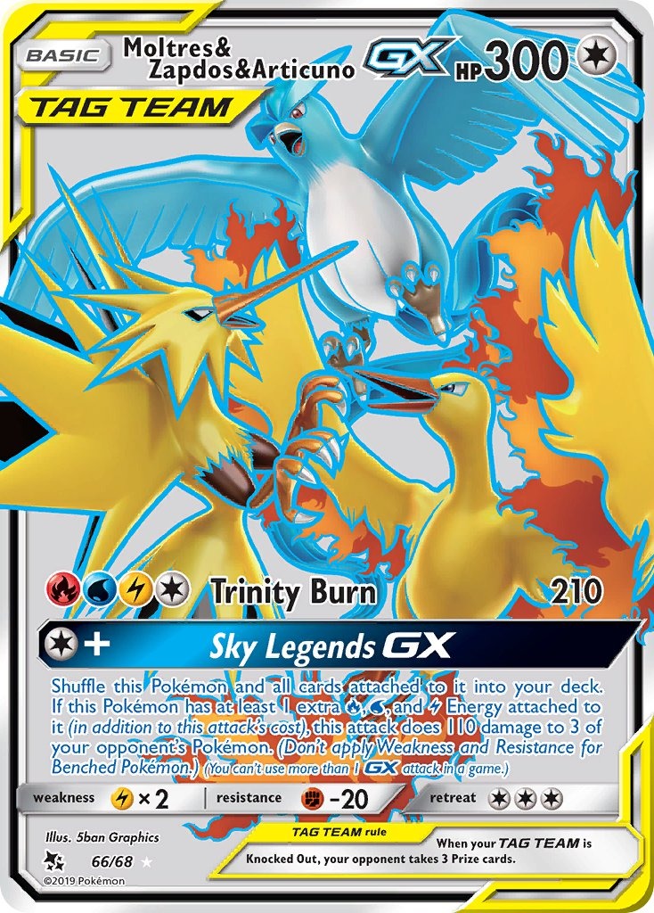 Moltres & Zapdos & Articuno GX 066/068
