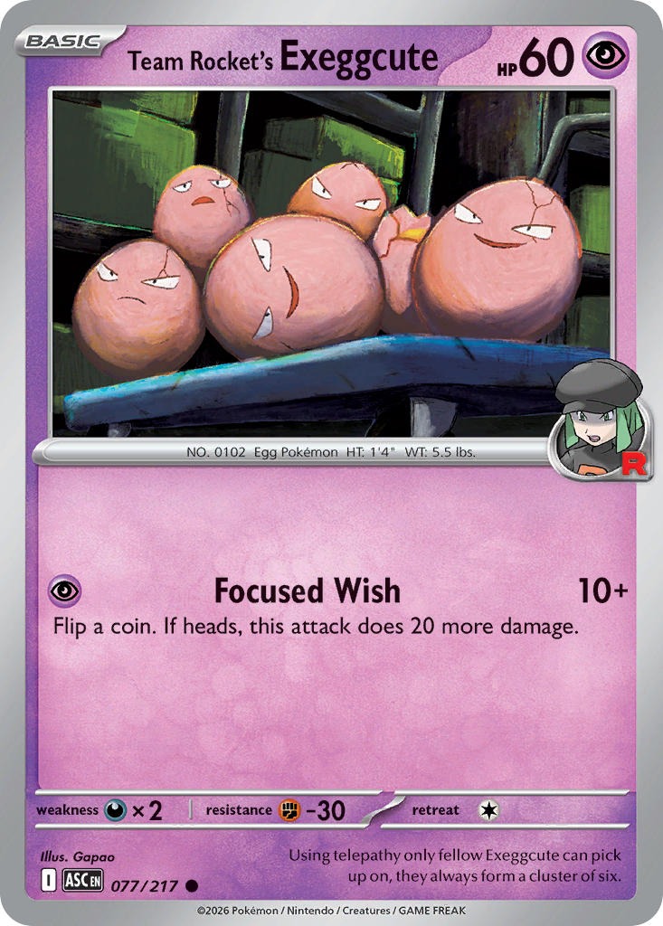 Team Rocket’s Exeggcute 077/217