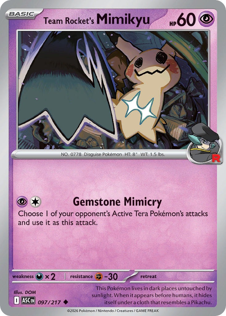 Team Rocket’s Mimikyu 097/217