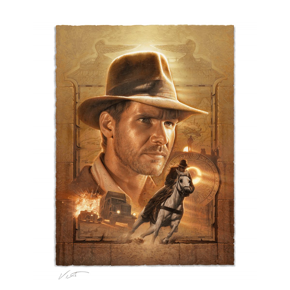 Indiana Jones: Pursuit of the Ark, Jerry Vanderstelt Fine Art Print