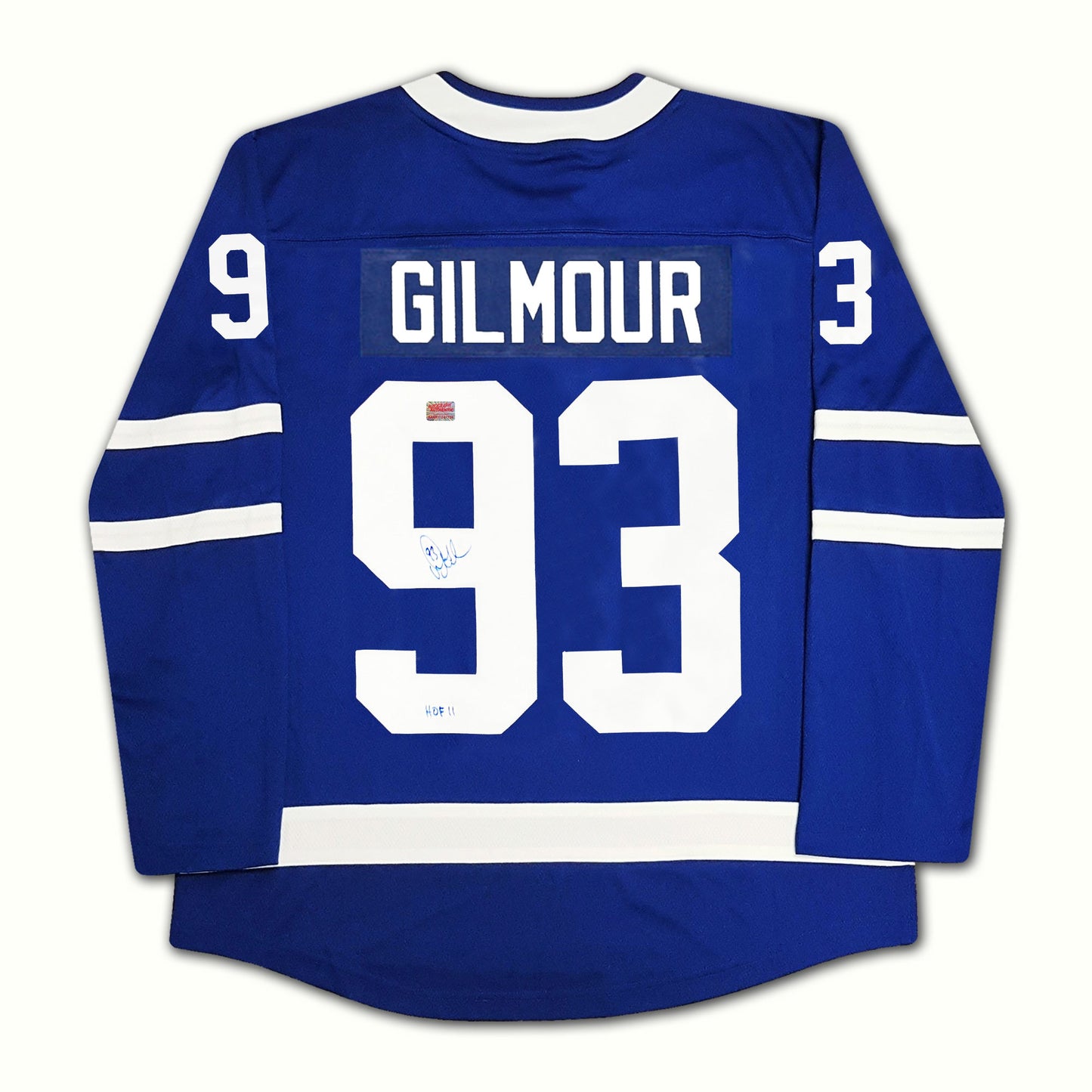 DOUG GILMOUR AUTOGRAPHED TORONTO MAPLE LEAFS BLUE JERSEY – SIGNED NHL HOCKEY MEMORABILIA COLLECTIBLE (SIZE L OR XL)