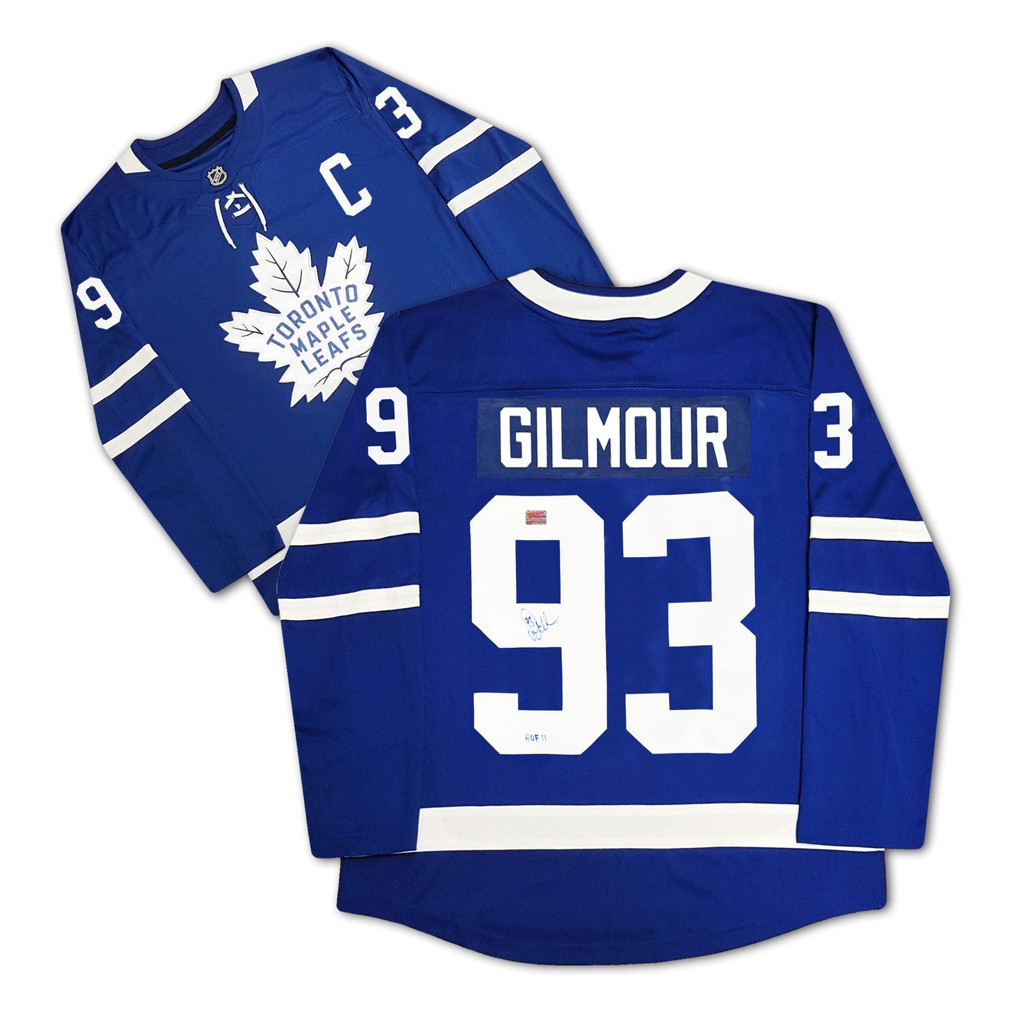 DOUG GILMOUR AUTOGRAPHED TORONTO MAPLE LEAFS BLUE JERSEY – SIGNED NHL HOCKEY MEMORABILIA COLLECTIBLE (SIZE L OR XL)