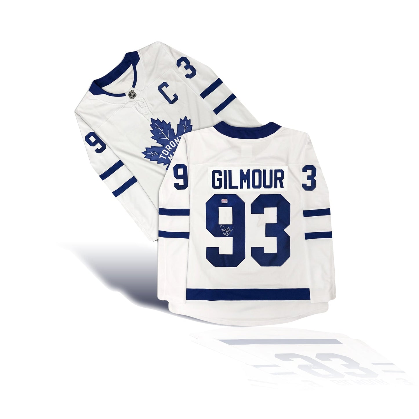 DOUG GILMOUR AUTOGRAPHED TORONTO MAPLE LEAFS WHITE JERSEY – SIGNED NHL HOCKEY MEMORABILIA COLLECTIBLE (SIZE L OR XL)