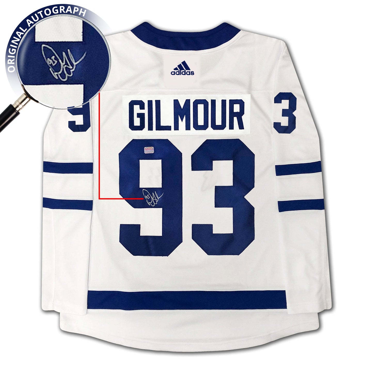DOUG GILMOUR AUTOGRAPHED TORONTO MAPLE LEAFS WHITE JERSEY – SIGNED NHL HOCKEY MEMORABILIA COLLECTIBLE (SIZE L OR XL)