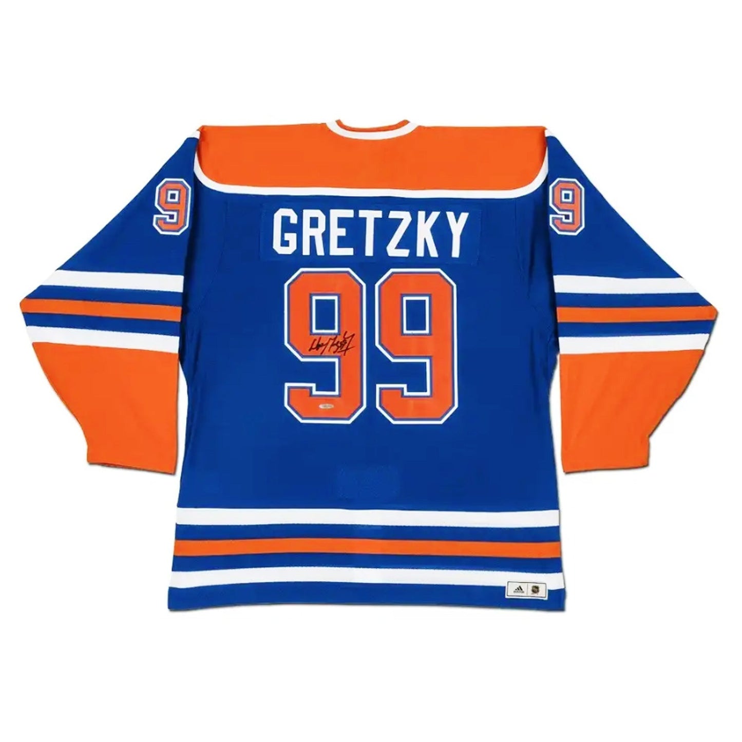 WAYNE GRETZKY AUTOGRAPHED EDMONTON OILERS BLUE JERSEY – UDA COA – THE GREAT ONE SIGNED NHL HOCKEY MEMORABILIA COLLECTIBLE (SIZE L OR XL)