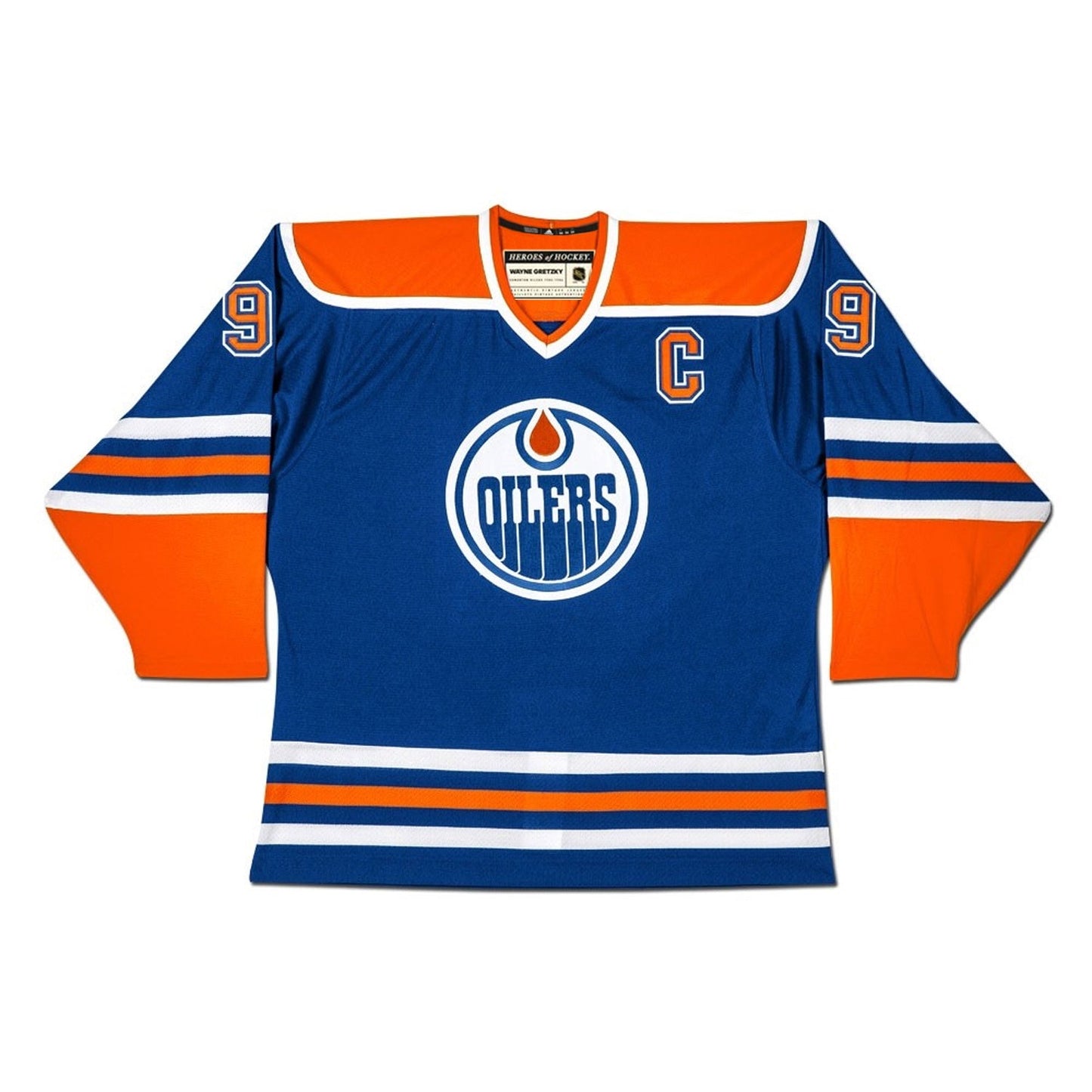 WAYNE GRETZKY AUTOGRAPHED EDMONTON OILERS BLUE JERSEY – UDA COA – THE GREAT ONE SIGNED NHL HOCKEY MEMORABILIA COLLECTIBLE (SIZE L OR XL)