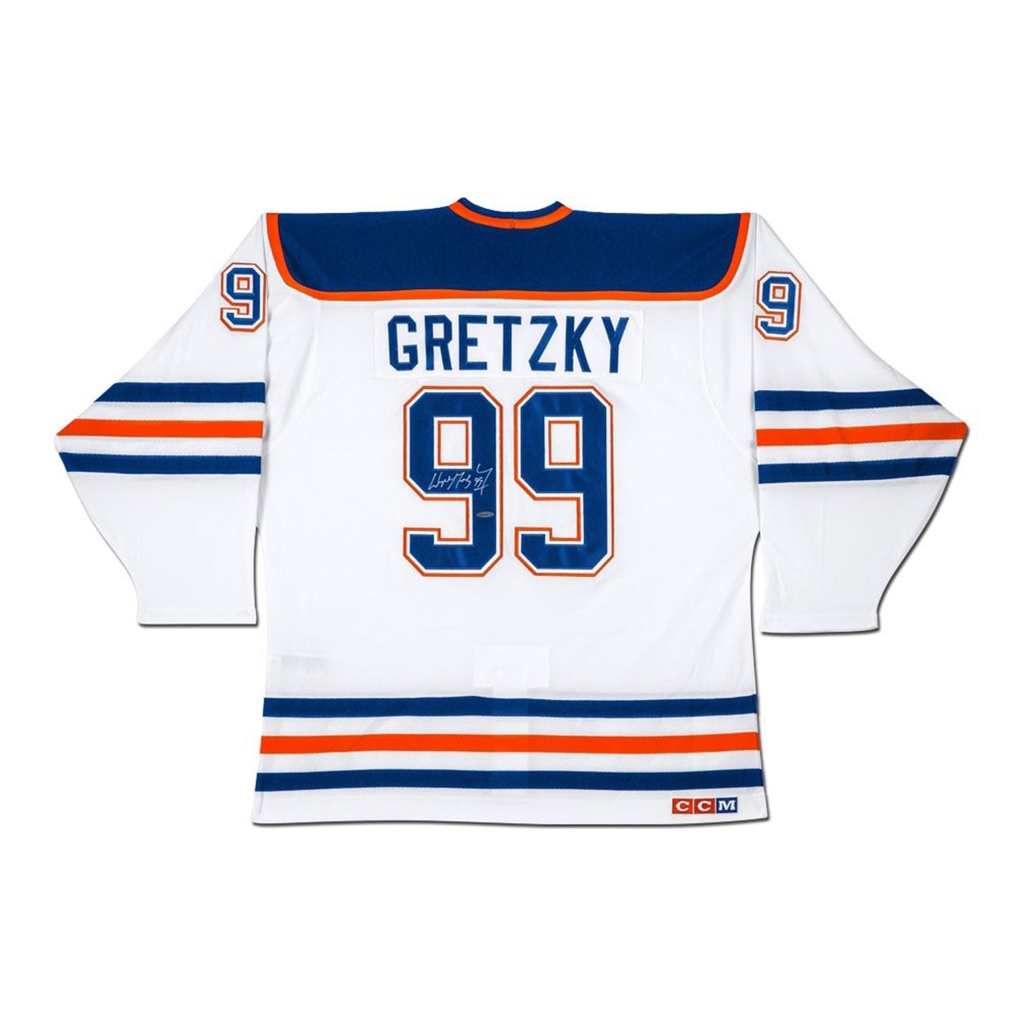WAYNE GRETZKY AUTOGRAPHED EDMONTON OILERS WHITE JERSEY – UDA COA – THE GREAT ONE SIGNED NHL HOCKEY COLLECTIBLE (SIZE L OR XL)