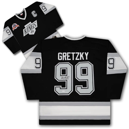 Wayne Gretzky Signed Kings Throwback Jersey M&N 1992-93
