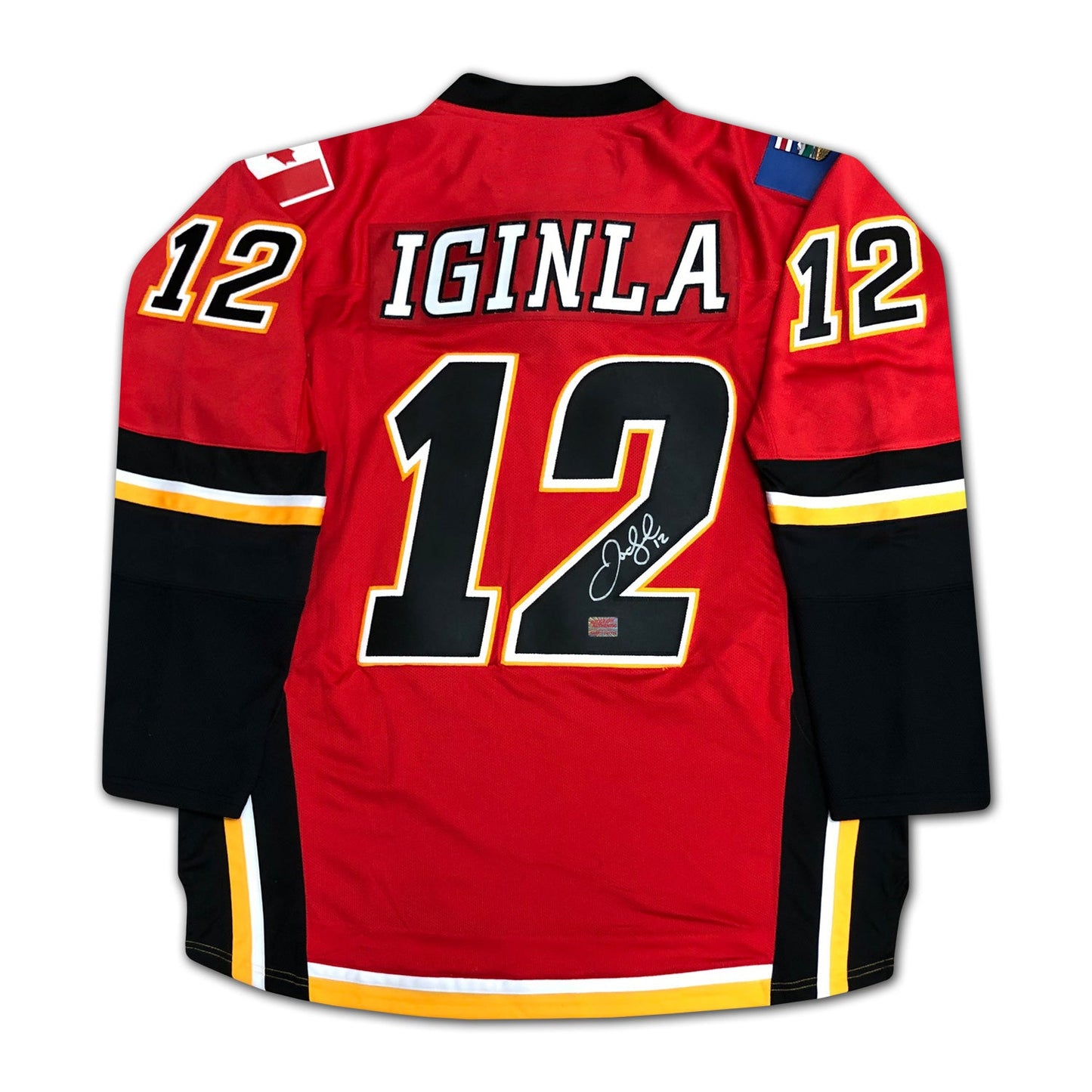 JAROME IGINLA AUTOGRAPHED CALGARY FLAMES RED JERSEY – HHOF 2020 – SIGNED NHL HOCKEY MEMORABILIA COLLECTIBLE (SIZE L OR XL)