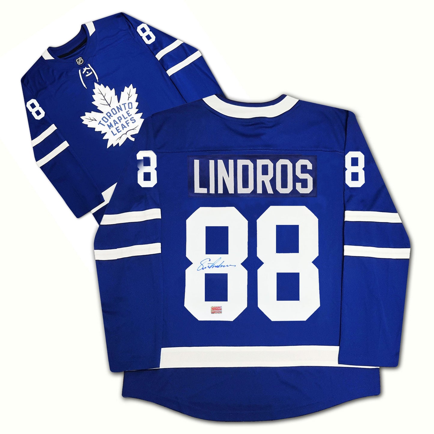 ERIC LINDROS AUTOGRAPHED TORONTO MAPLE LEAFS BLUE JERSEY – SIGNED NHL HOCKEY MEMORABILIA COLLECTIBLE (SIZE L OR XL)