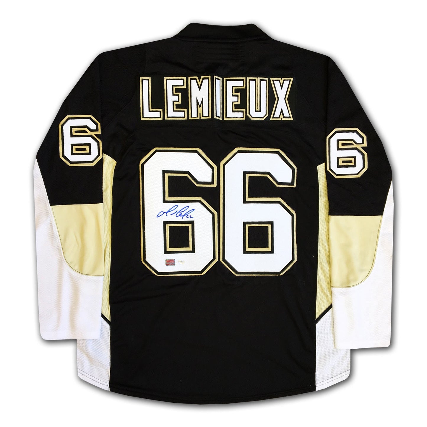 MARIO LEMIEUX AUTOGRAPHED PITTSBURGH PENGUINS BLACK JERSEY – SIGNED NHL HOCKEY MEMORABILIA COLLECTIBLE (SIZE L OR XL)