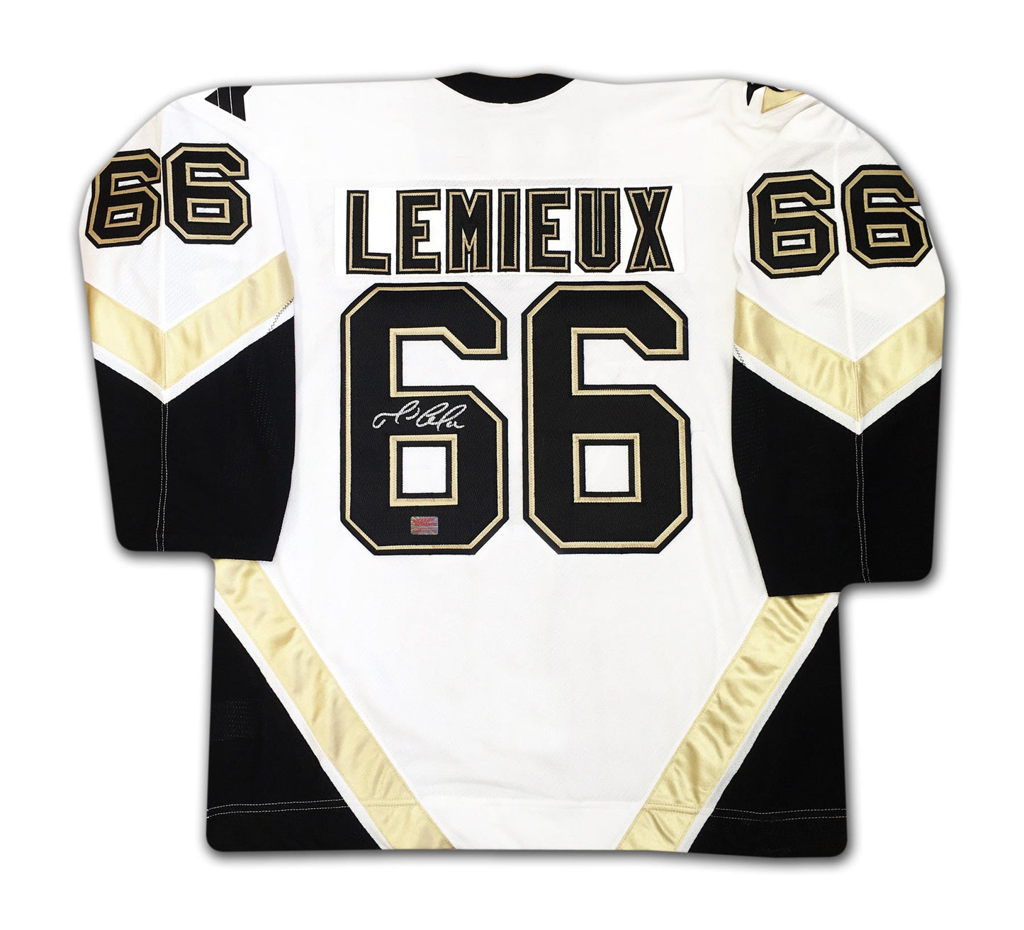 MARIO LEMIEUX AUTOGRAPHED PITTSBURGH PENGUINS WHITE JERSEY – SIGNED NHL HOCKEY COLLECTIBLE (SIZE L OR XL)