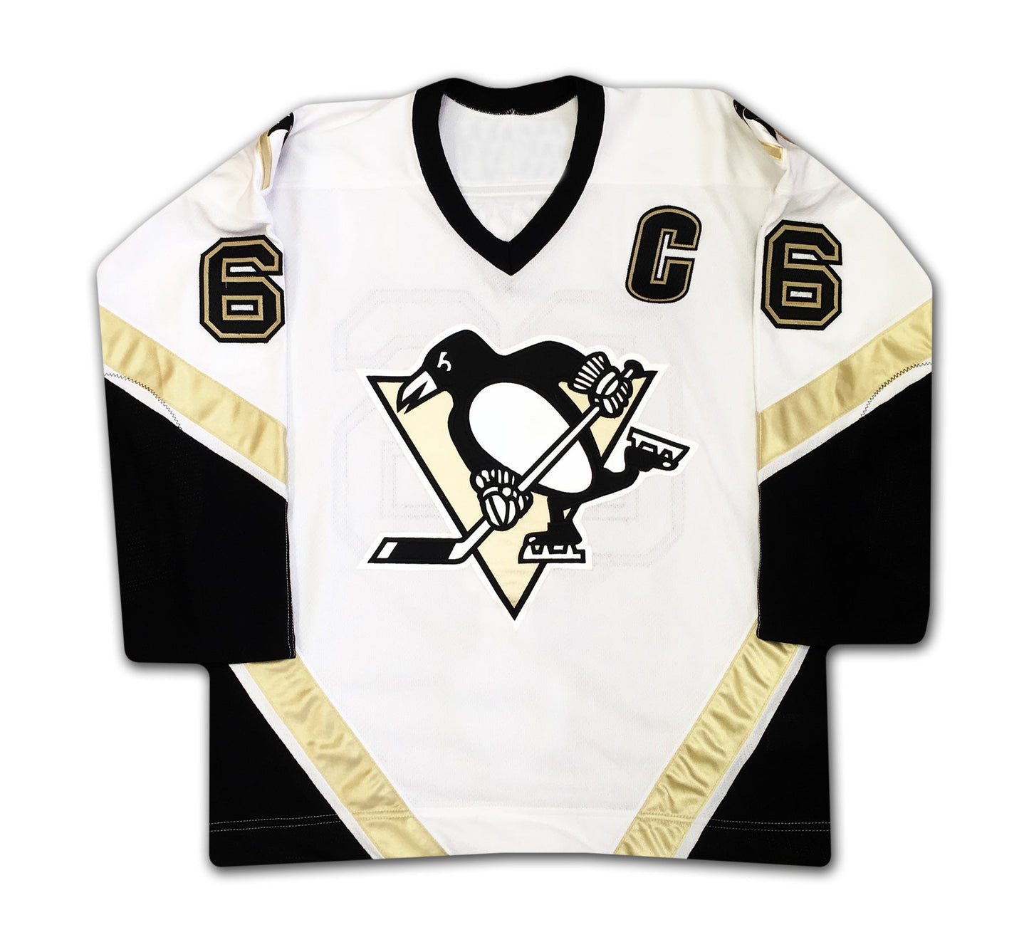 MARIO LEMIEUX AUTOGRAPHED PITTSBURGH PENGUINS WHITE JERSEY – SIGNED NHL HOCKEY COLLECTIBLE (SIZE L OR XL)