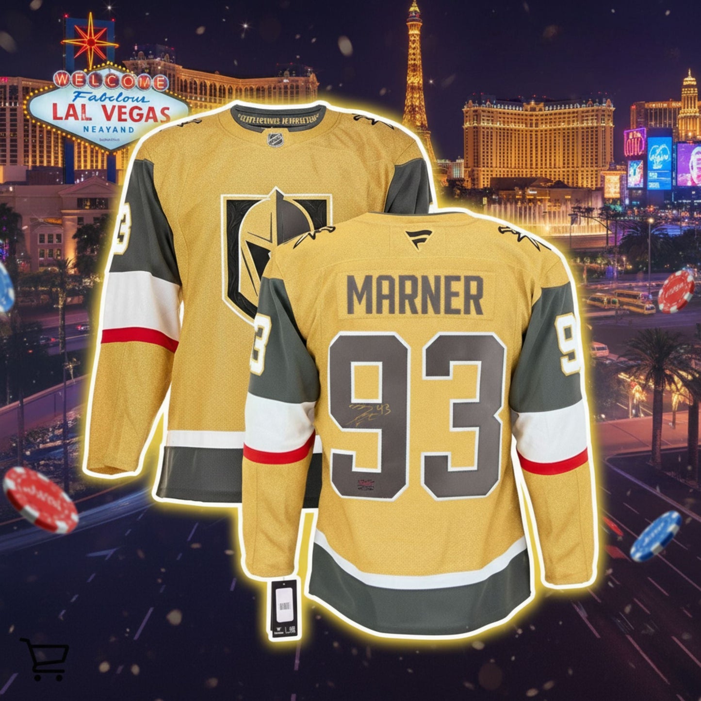 MITCH MARNER AUTOGRAPHED LAS VEGAS GOLDEN KNIGHTS JERSEY – SIGNED NHL HOCKEY MEMORABILIA COLLECTIBLE (SIZE L OR XL)