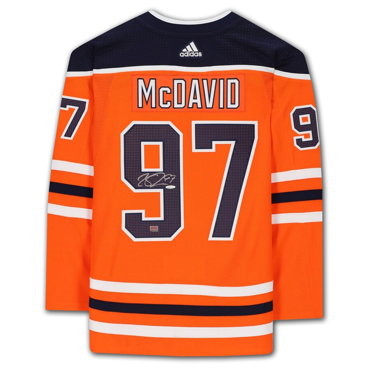 CONNOR MCDAVID AUTOGRAPHED EDMONTON OILERS ORANGE JERSEY - SIGNED NHL HOCKEY MEMORABILIA COLLECTIBLE WITH COA (SIZE L OR XL) - UPPER DECK AUTHENTICATED UDA COA